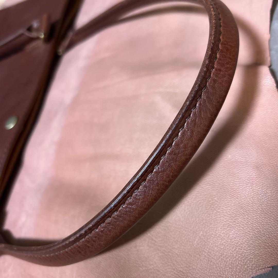 ヌメ革　トートバッグ　総手縫　トスカーナ　タンニン鞣し　真鍮　牛革　本革