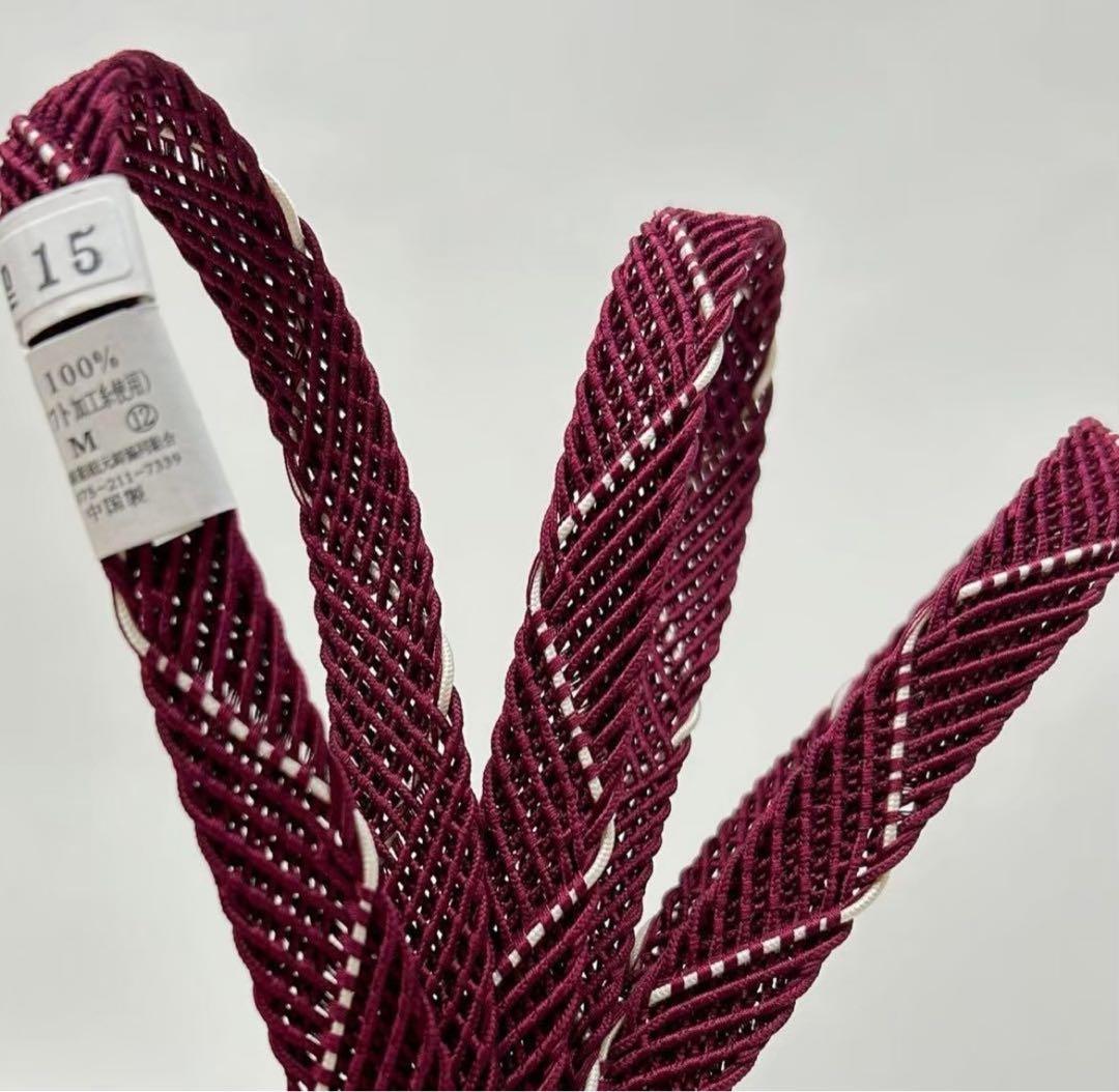 浴衣　綿麻　粋な夏着物　菊柄　紺色　半幅帯　帯締め　3点　0712⑧