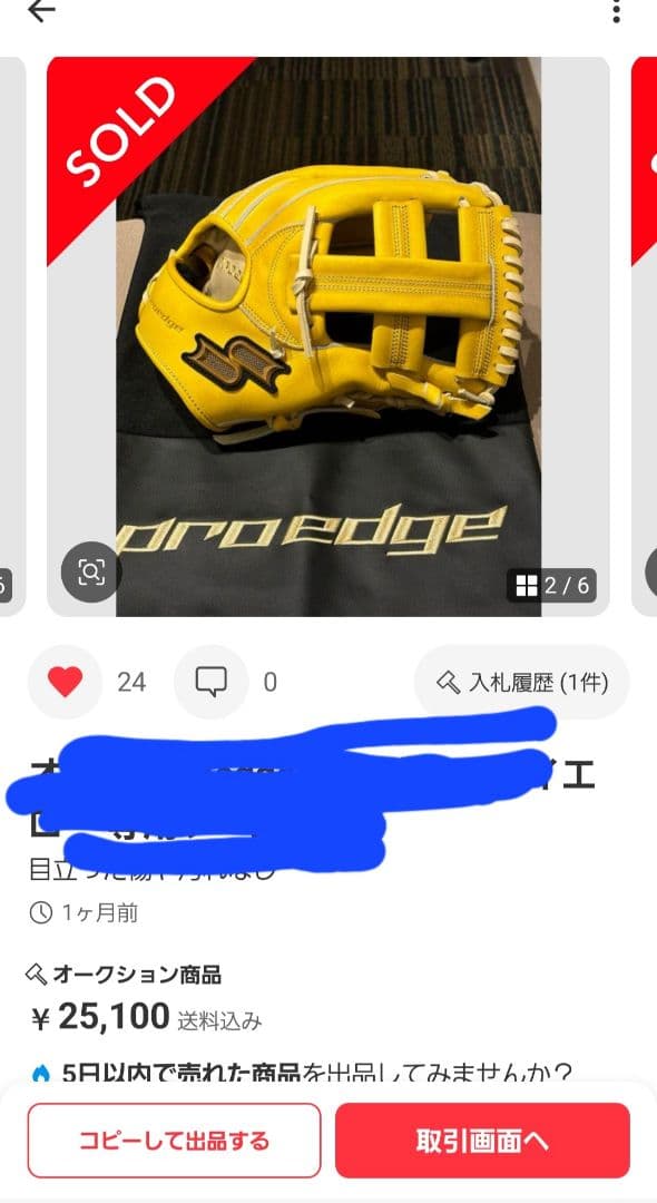 SSK Proedge 硬式 グローブ ケース付き