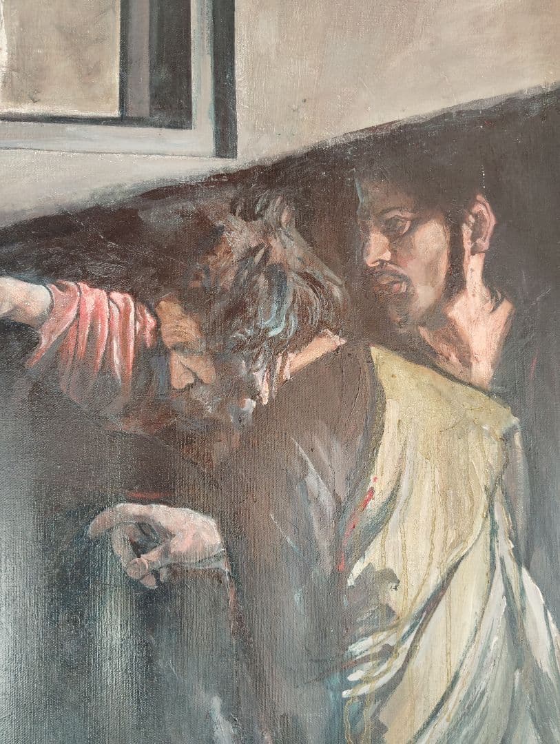 「酒と薔薇の日々」古典的油彩画 人物画162x162cm