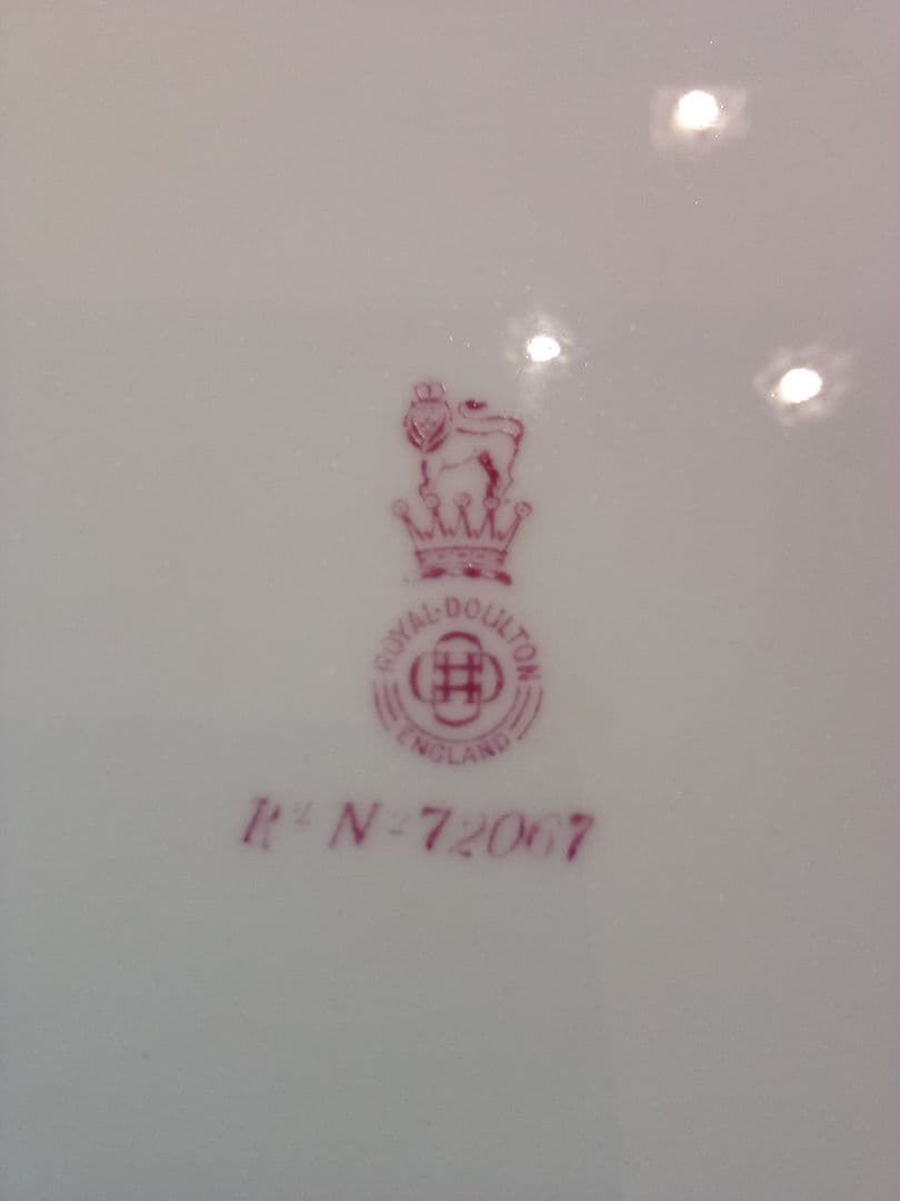 イギリス ロイヤルドルトン キャビネットプレ—ト ペア 1920年代