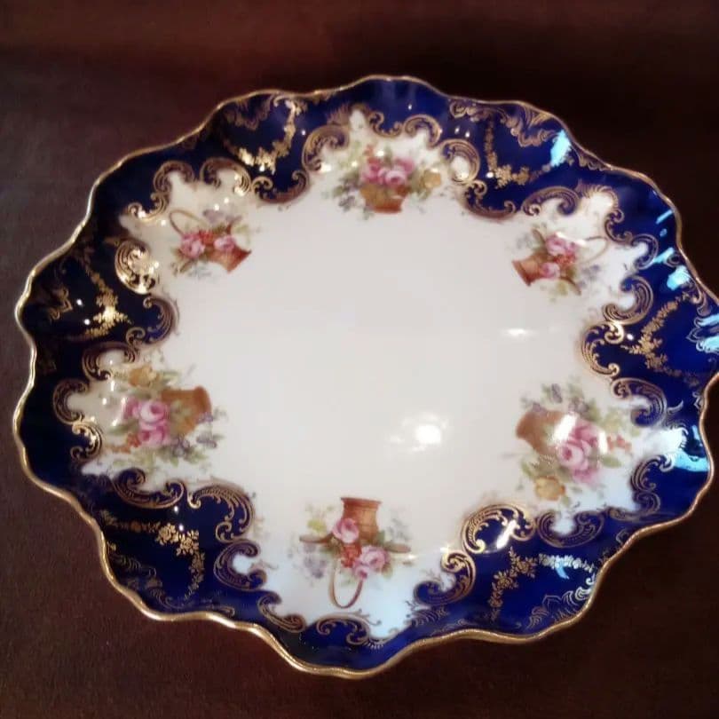 イギリス ロイヤルドルトン キャビネットプレ—ト ペア 1920年代