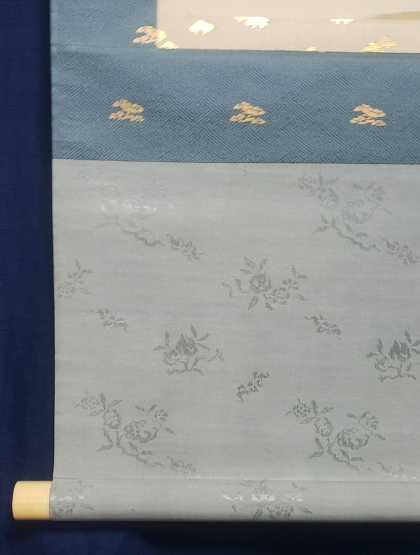 【雪景色/晴雪図】山下竹斎 982 共箱　掛け軸　肉筆