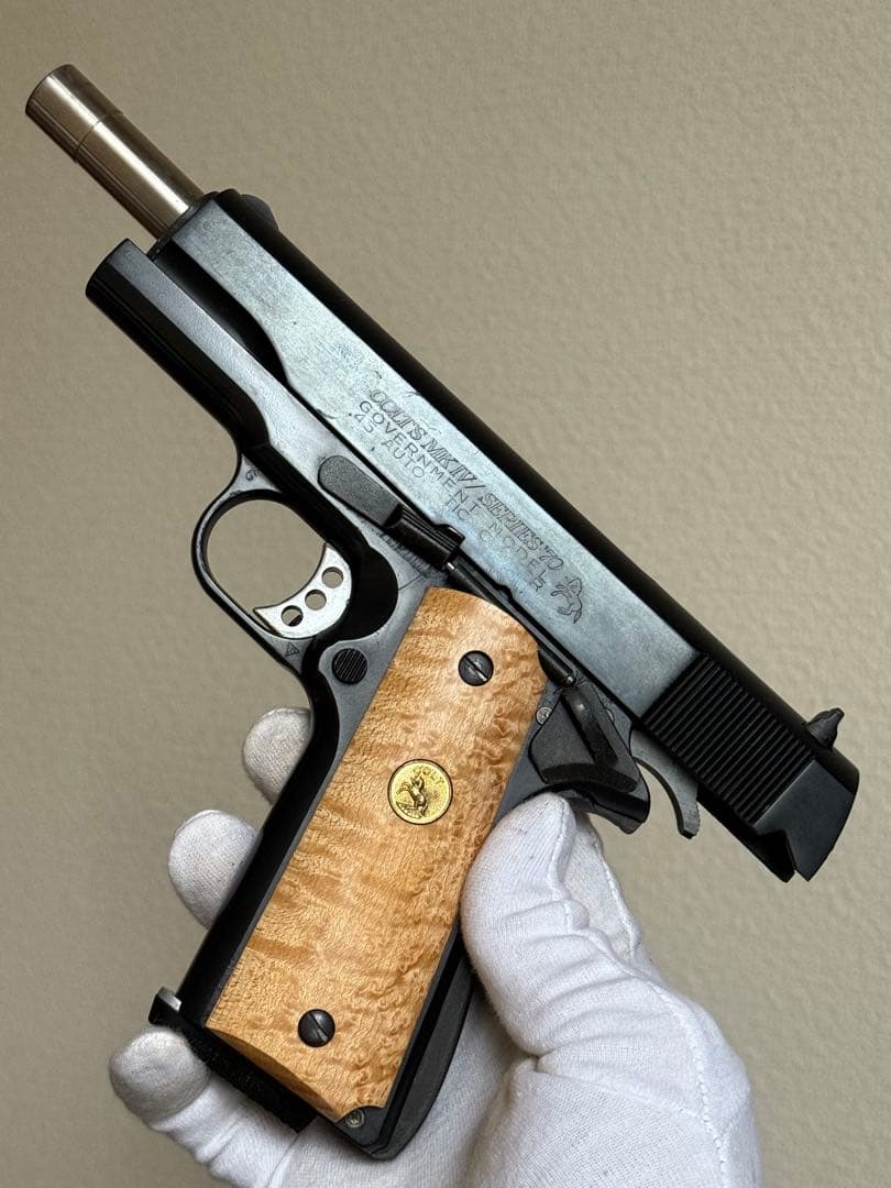 ブルーイング WA コルト M1911A1 ガバメント 木製グリップ ガスガン