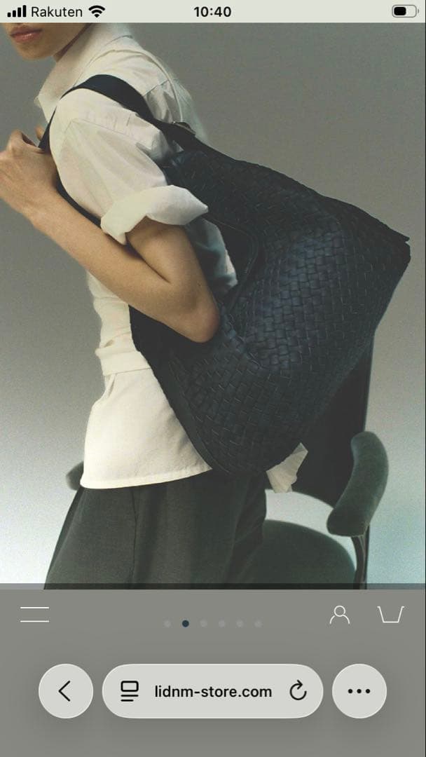 ◆新品未使用◆Llife COW LEATHER MESH BAG LIDNM