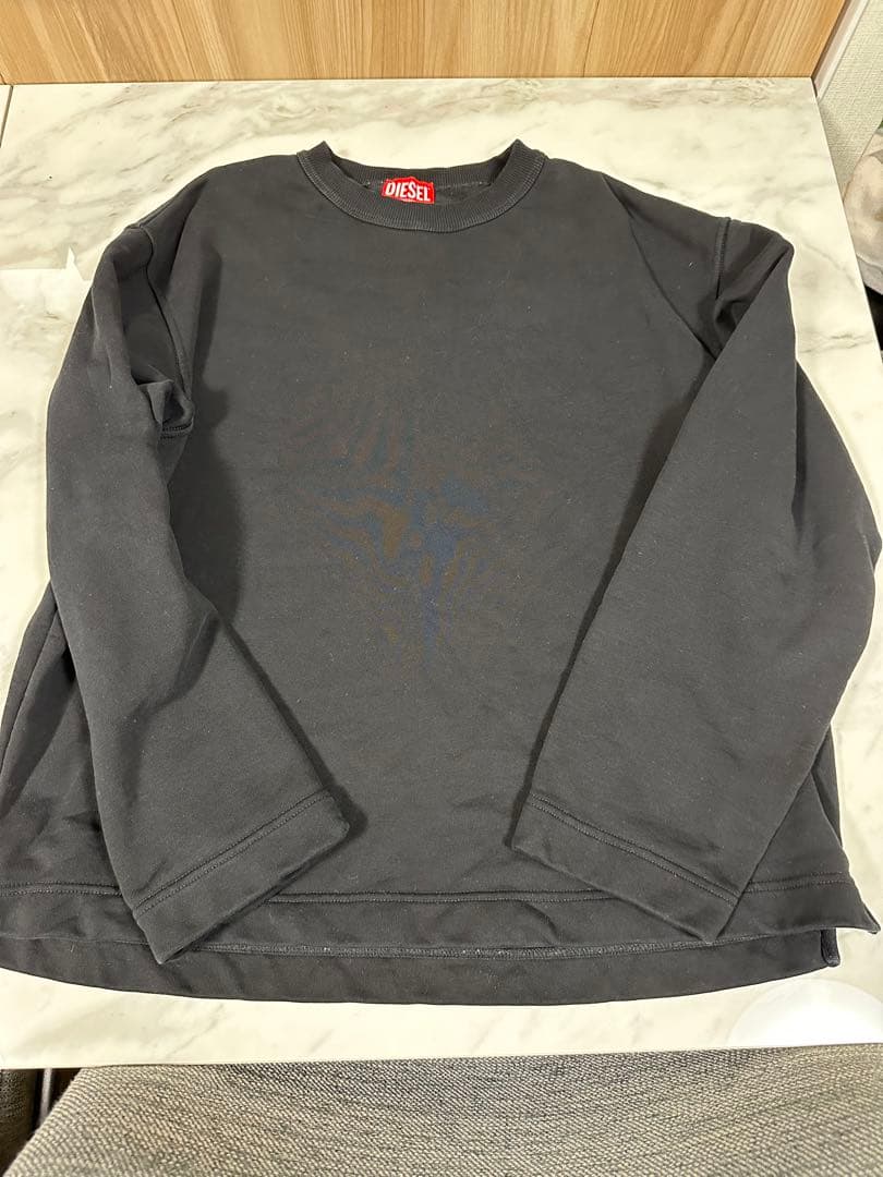 【希少】現行 DIESEL ディーゼル Dロゴ スウェットプルオーバー ブラック