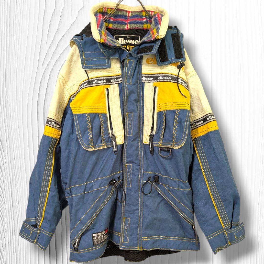 エレッセ Goldwin製 スキーウェア 上下セット Y2K レトロカラー Ｍ