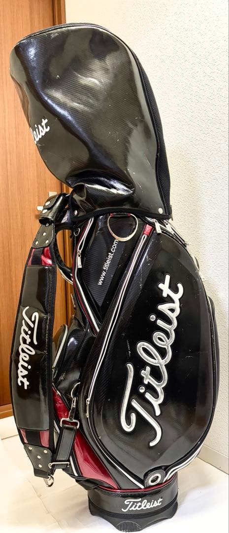 Titleist キャディバッグ 黒/赤