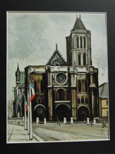 荻須高徳・OGUISS、サン・ドニ、希少な額装用画集より、新品高級額装付