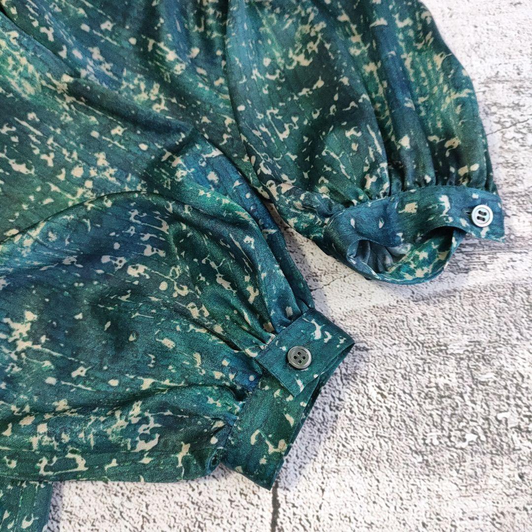 極美品　25AW HERALBONY「こもれび」サテンボウタイシャツ　日本製