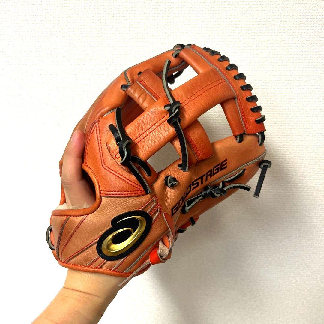 887 アシックス ゴールドステージ 型抜群 即戦力 硬式 内野手用グローブ