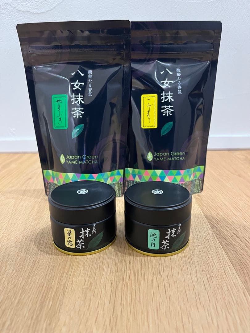 星野製茶園　八女産 抹茶 4個セット やまぶき　こでまり　池の白　星の露