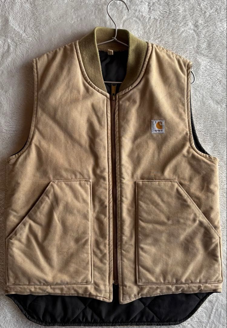 【80's 】【USA製】Carhartt カーハート ダック ベスト 腰ゴムM