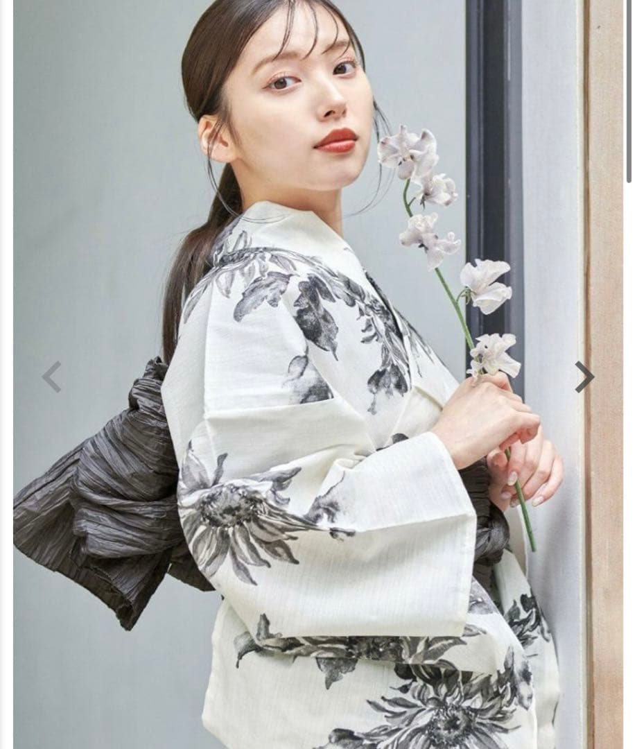 Dita 浴衣　夏色の向日葵しらべ　(墨色)