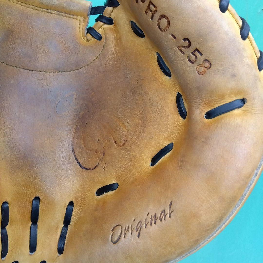 【美品】野球 グローブ 軟式 一般 キャッチャーミット ハタケヤマ