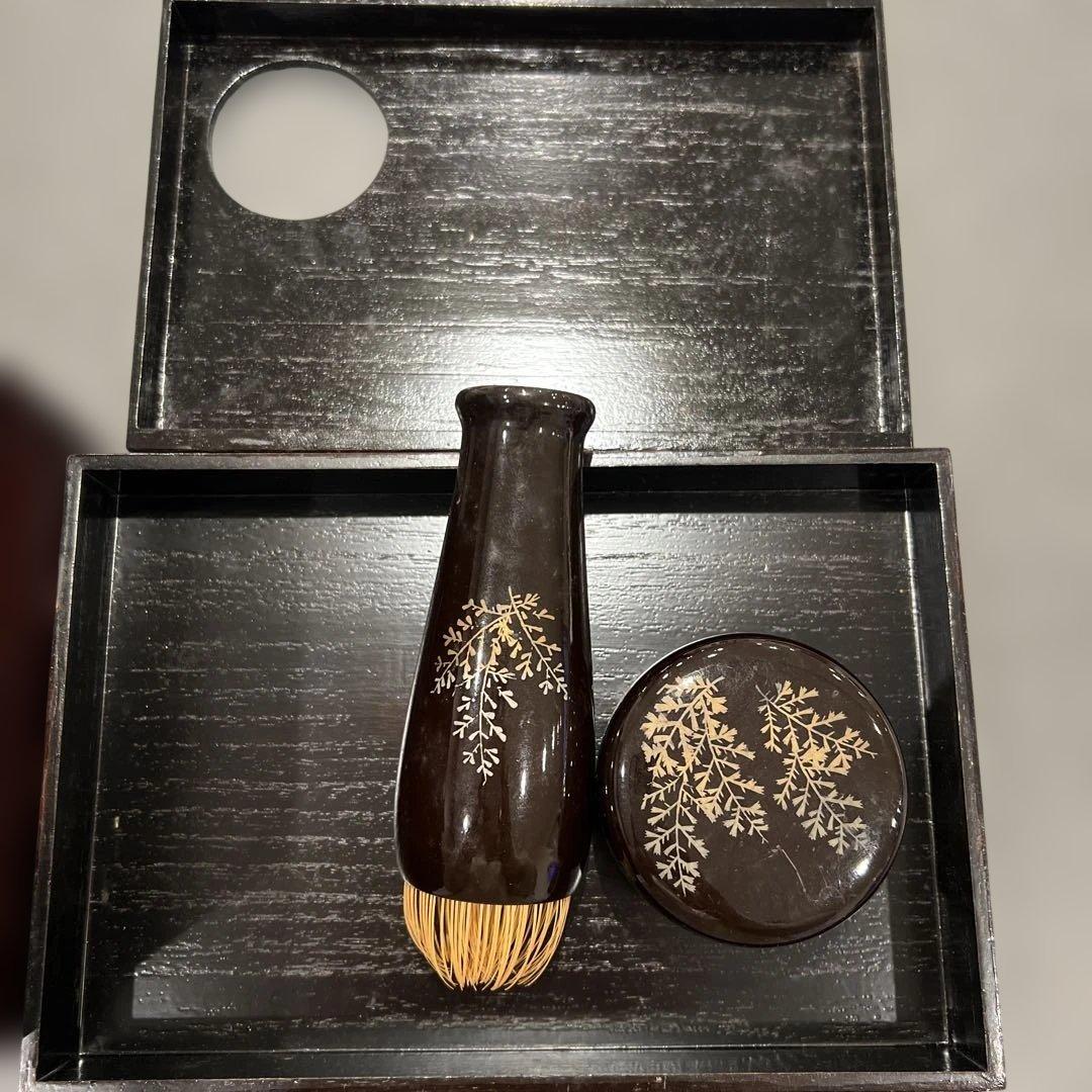 利休茶箱 茶箱 茶筅 茶入れ 掻合塗
