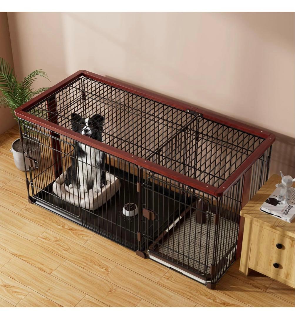 犬用ケージ ペットサークル トイレトレーニング出来る 犬トイレ&ペットマット付き