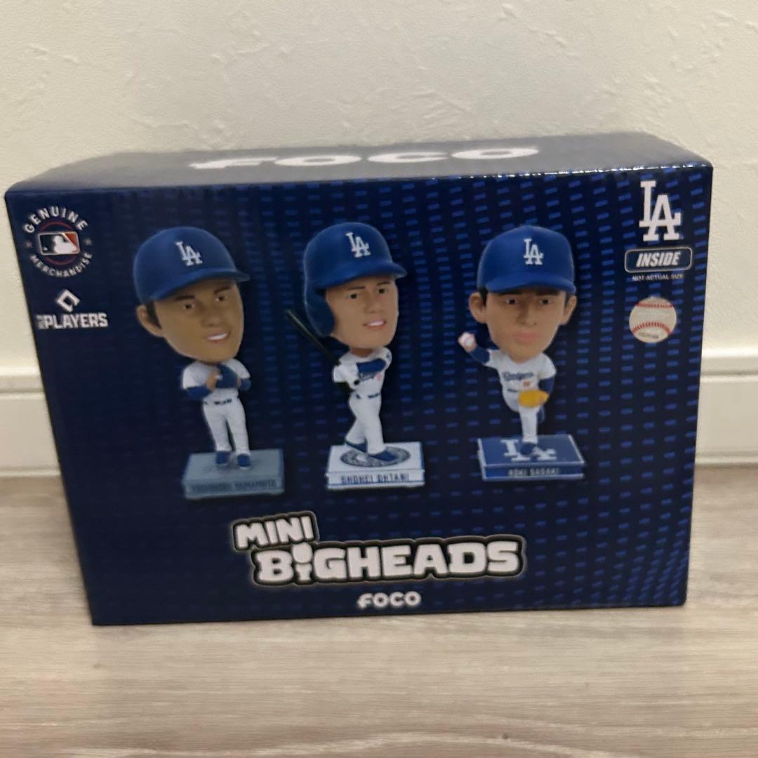 ミニビッグヘッズ 大谷翔平 山本義隆 佐々木朗希　ボブルヘッド　バブルヘッド
