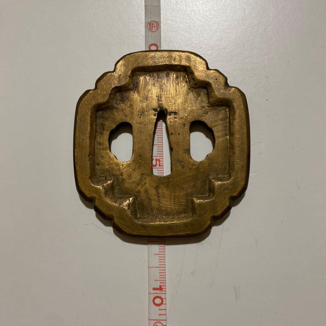 鍔 鐔 鉄地 刀装具 日本刀 江戸時代 骨董 (1218)