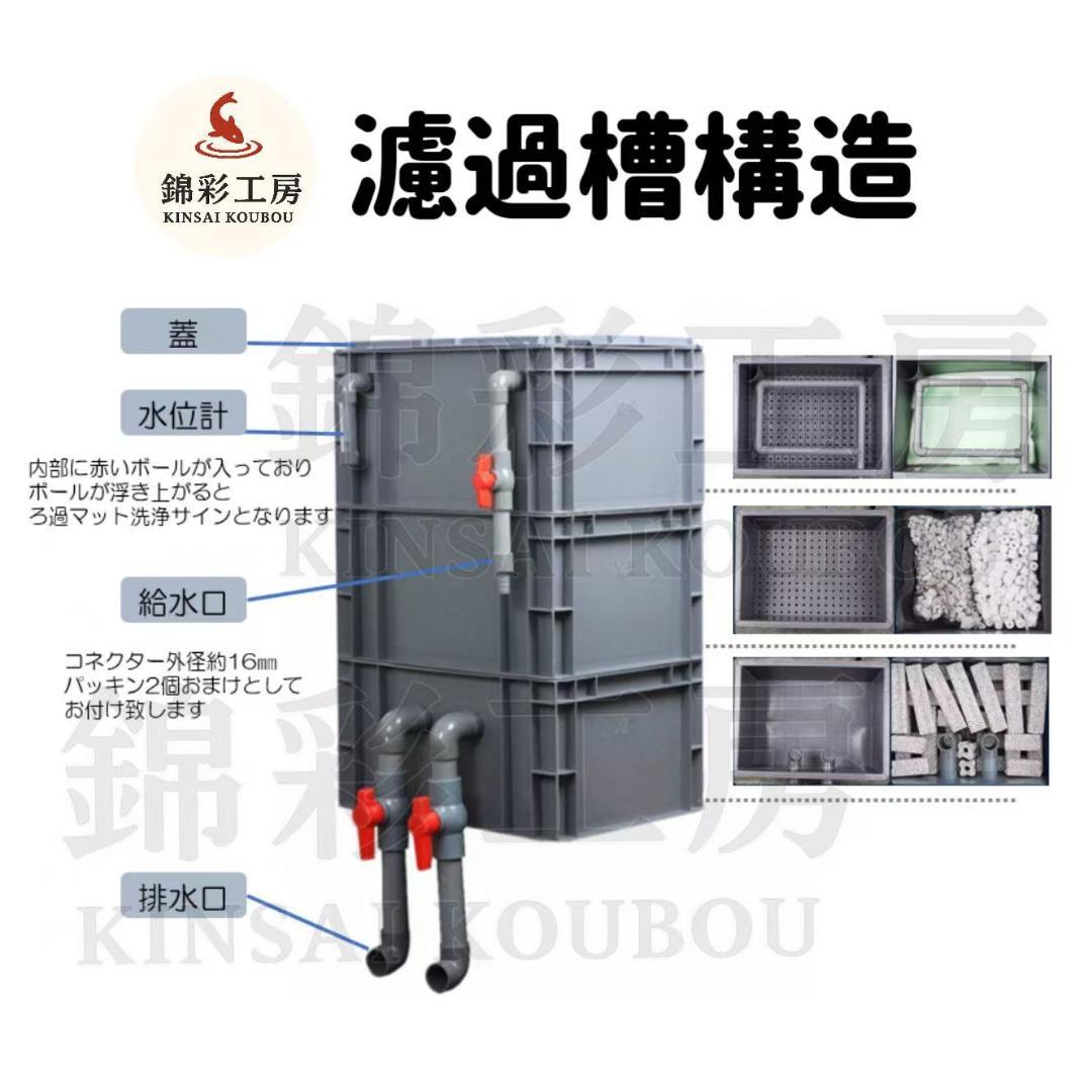 25W水中ポンプ付き　水槽用万能ろ過フィルター 外部式上部濾過装置器アクアリウム