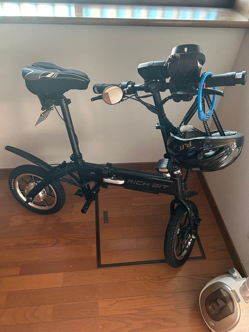 RICH BIT 電動アシスト自転車 折りたたみ式 黒