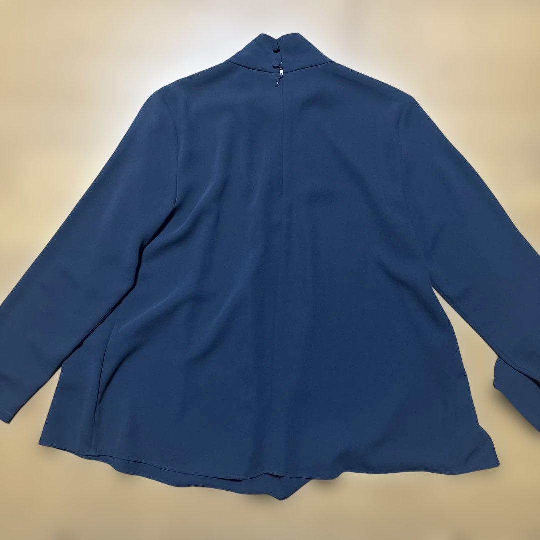 theory luxe ネイビー長袖ブラウス38