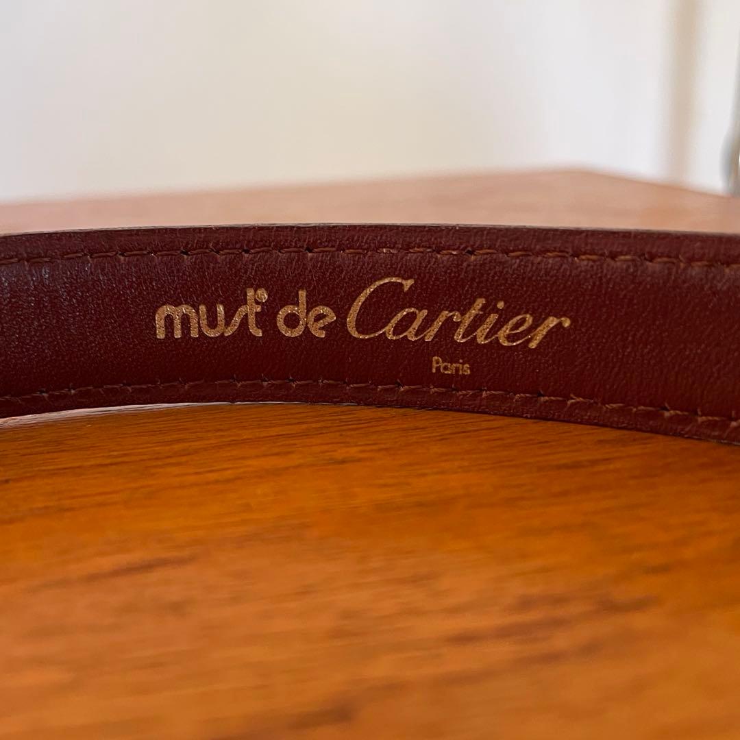 Cartier カルティエ マストライン ベルト レザー ワインレッド