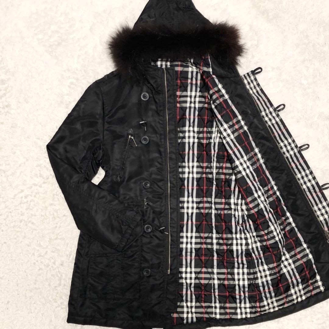 未使用に近い BURBERRY BLACK LABEL ミニタリー モッズコート