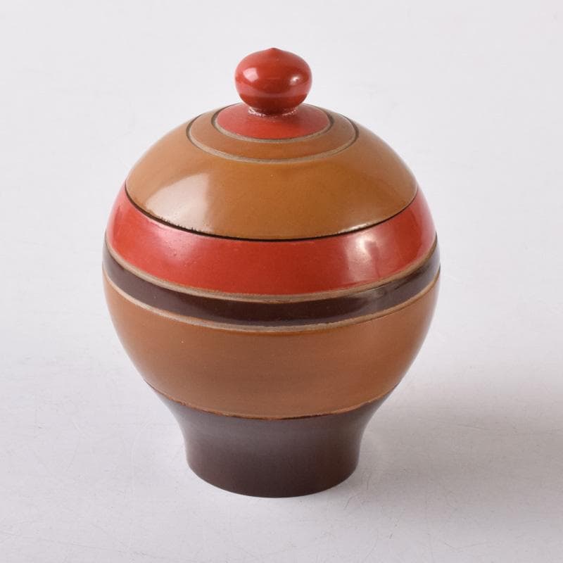 茶道具　漆塗　独楽　莨入　煙草入　時代箱付　V　8240