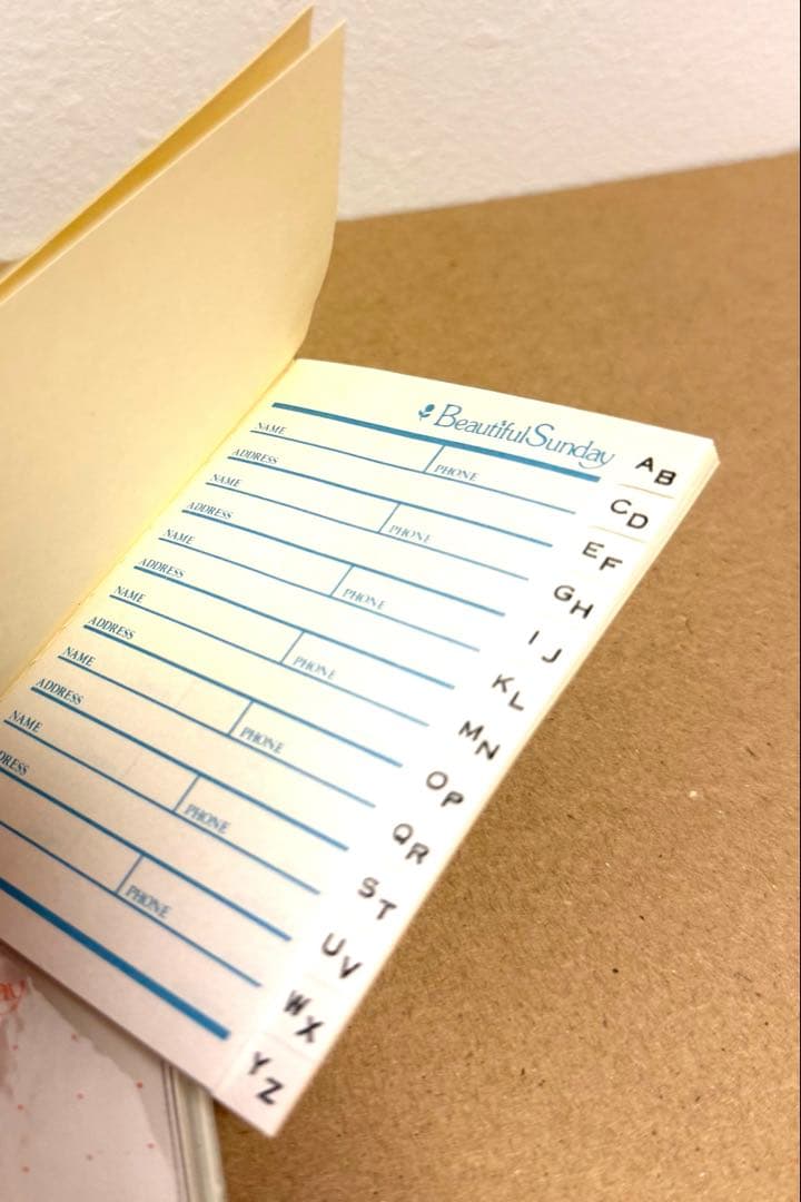 クツワ　Beautiful Sunday アドレス帳　メモ帳　ファンシーレトロ