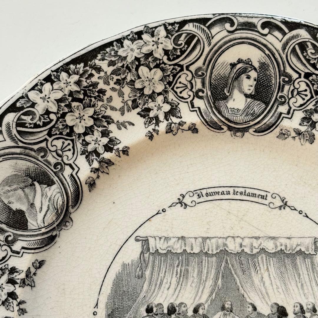 グリザイユ　アンティークプレート