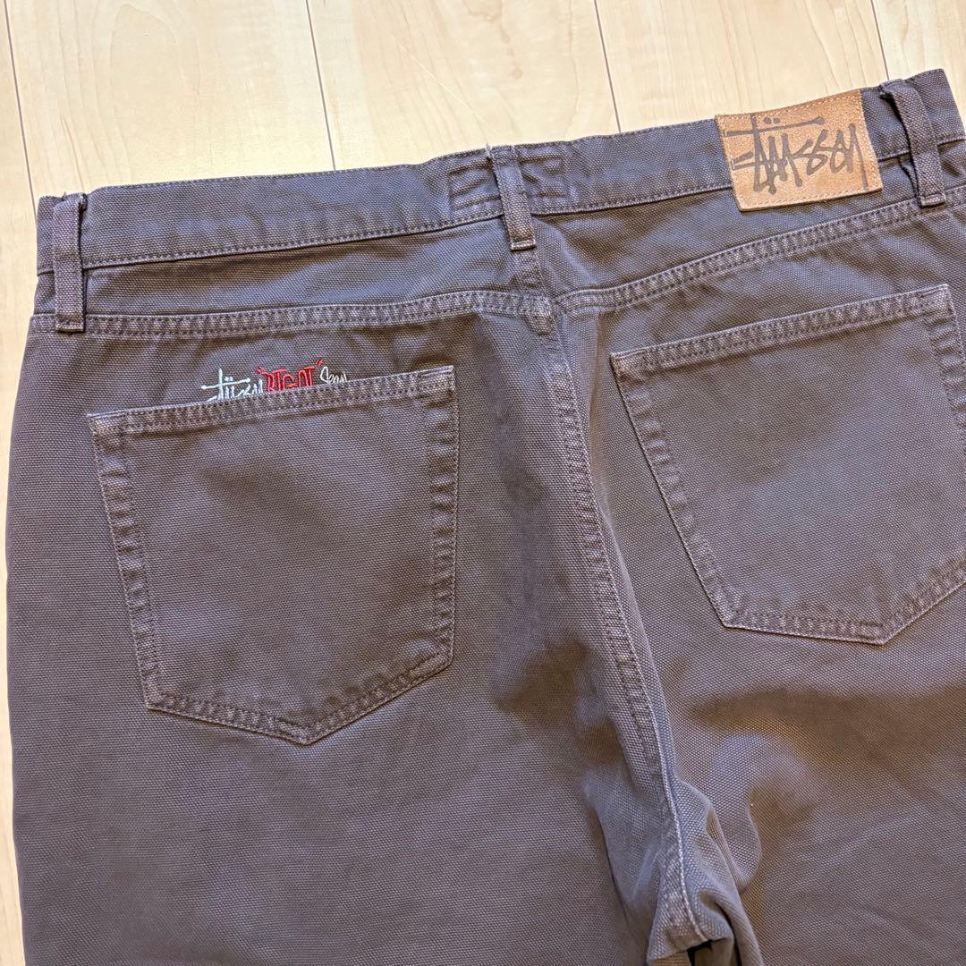 STUSSY BIG OL' JEANS 34インチ ブラウン ステューシー