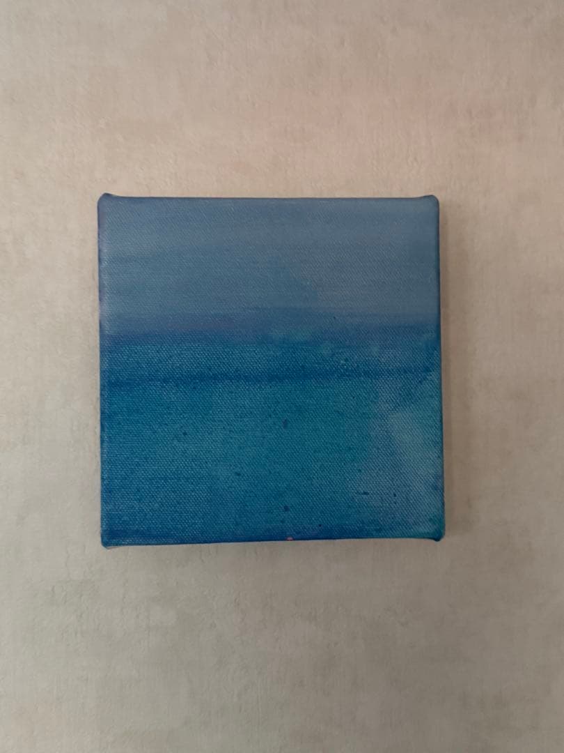 山崎美弥子さん 絵画 15×15 海と空の絵