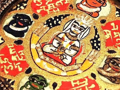 【 手描き曼荼羅 彫金トップ 】チベット骨董　19~20世紀前期