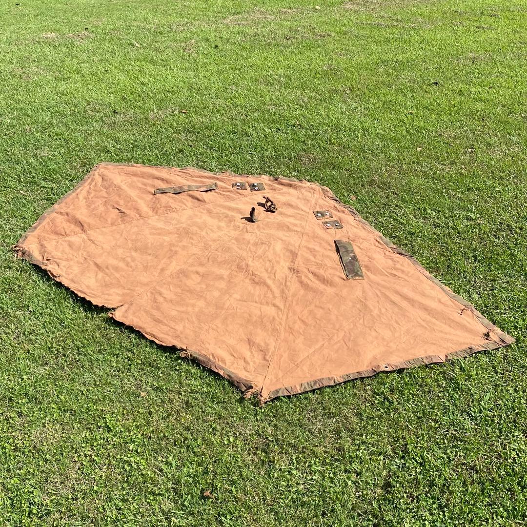 【ダメージ大】ハンガリー軍　軍幕　ポンチョ　１枚③　 迷彩　ハリケーンカモ