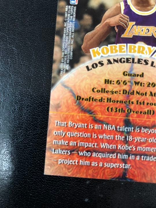 コービーブライアント ルーキーカード 1996年TOPPS R9