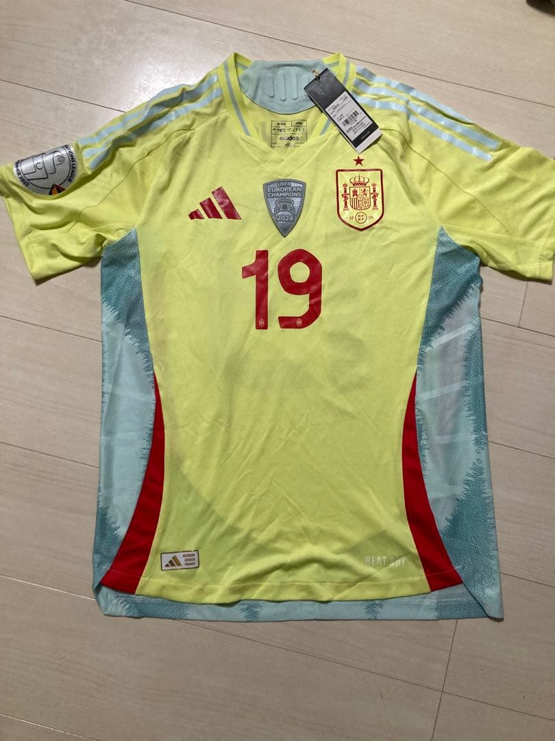 【新品タグ付】スペイン代表2024アウェイ選手仕様ユニフォーム19番ラミンヤマル