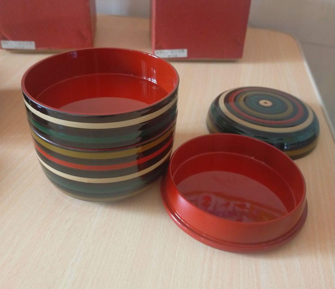 未使用　信玄弁当箱　2客まとめ売り　独楽塗 茶道具 懐石 会席　重箱　美品