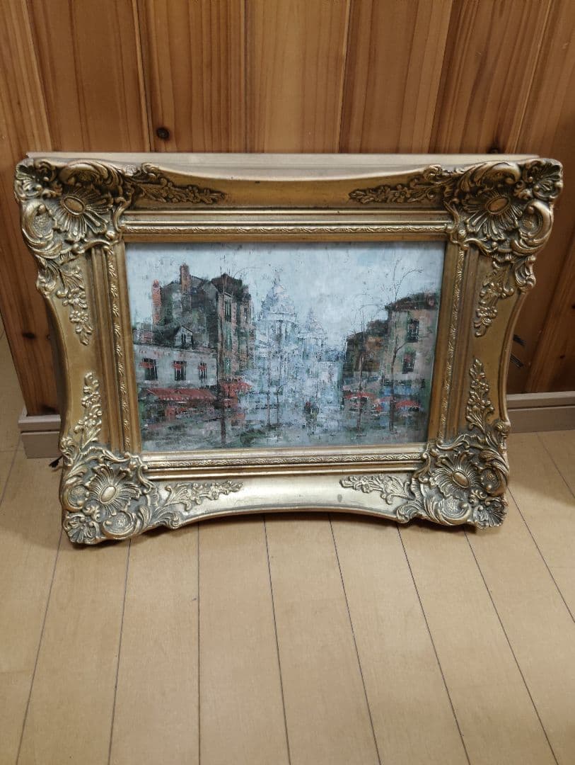 ヨーロッパ　油絵　街並み