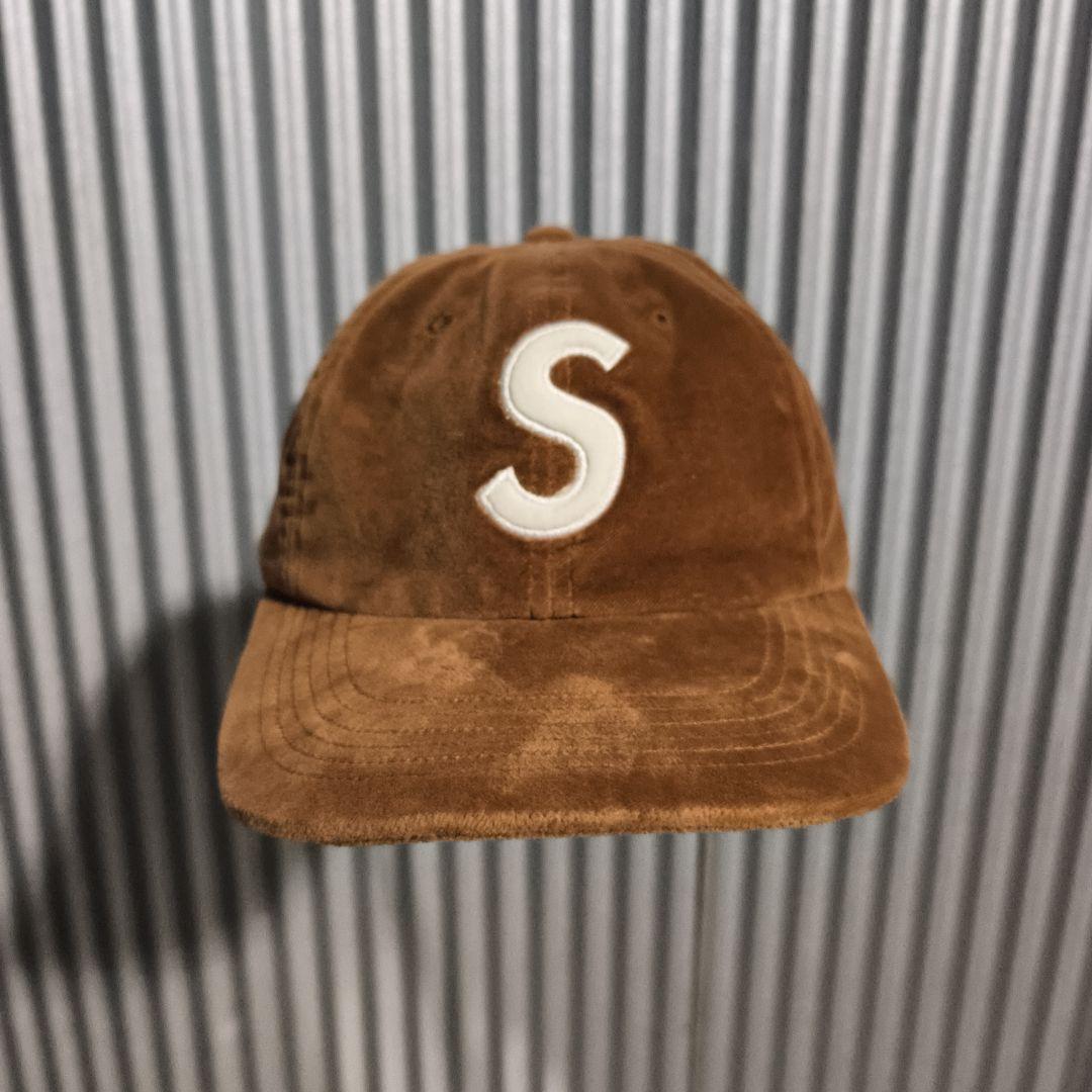 Supreme Velvet S Logo 6-Panel ベルベット Sロゴ茶