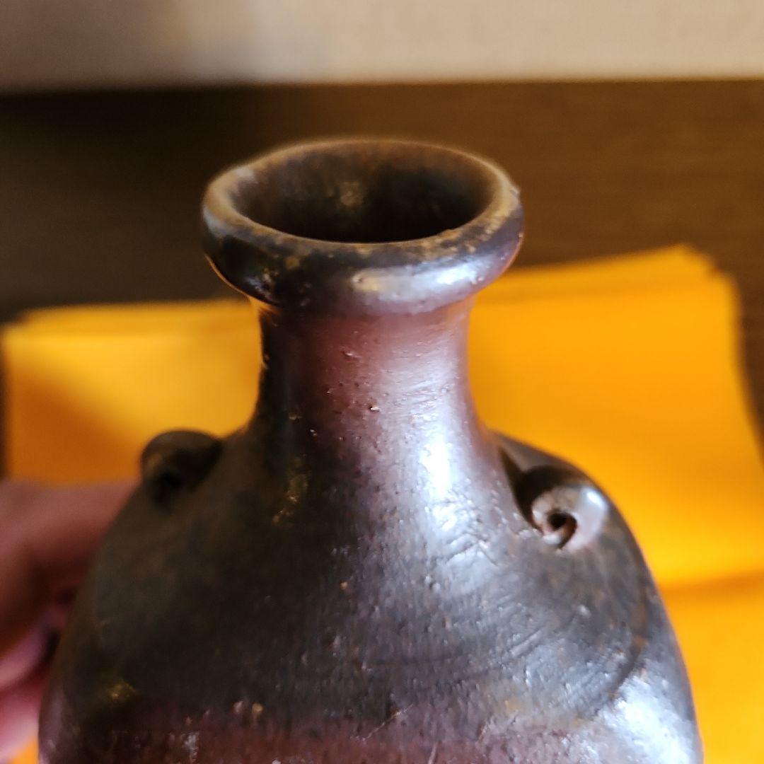 備前焼　高原敏　四方酒徳利　酒器　共箱付き　伝統工芸士　未使用品