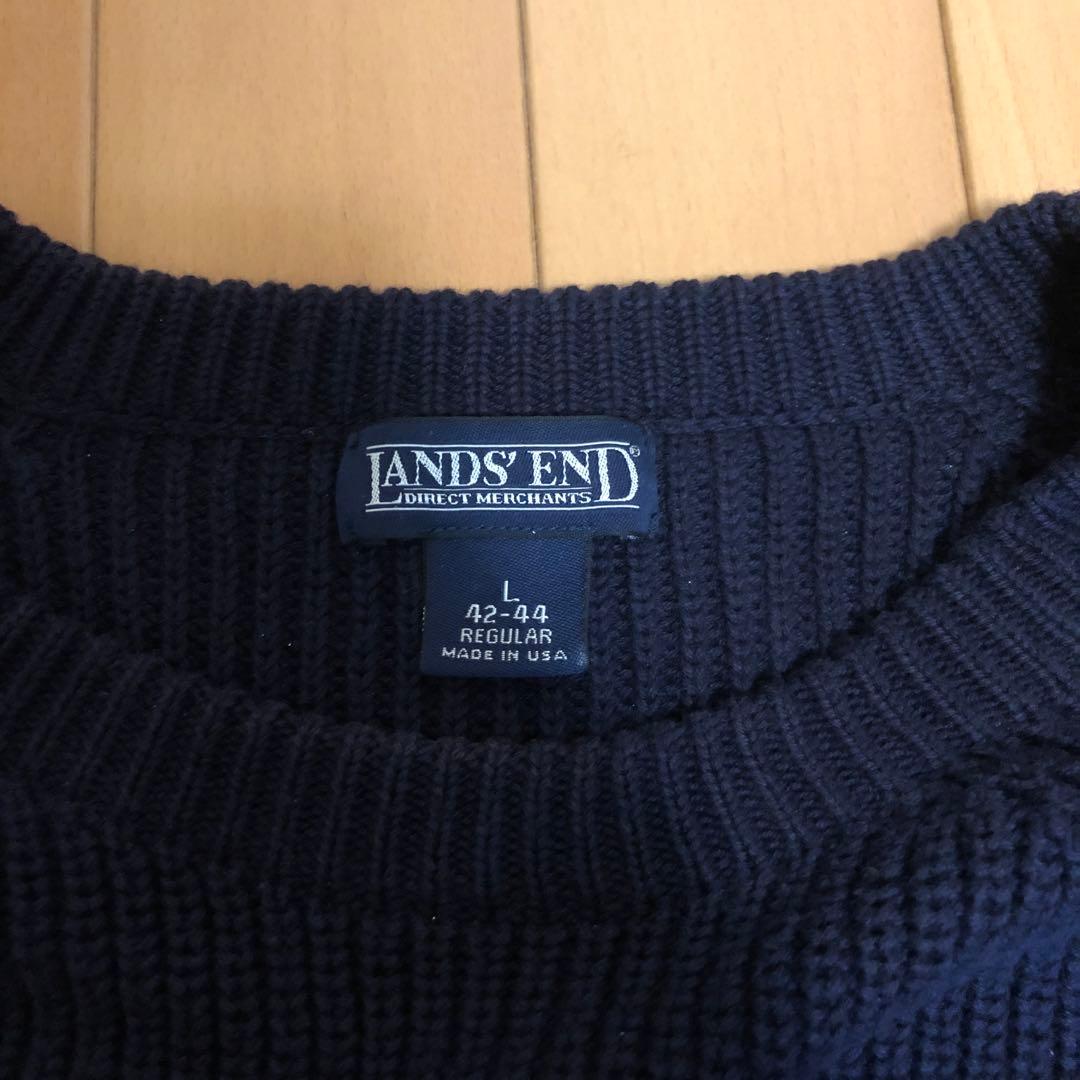 90s LAND'S END コットンニット