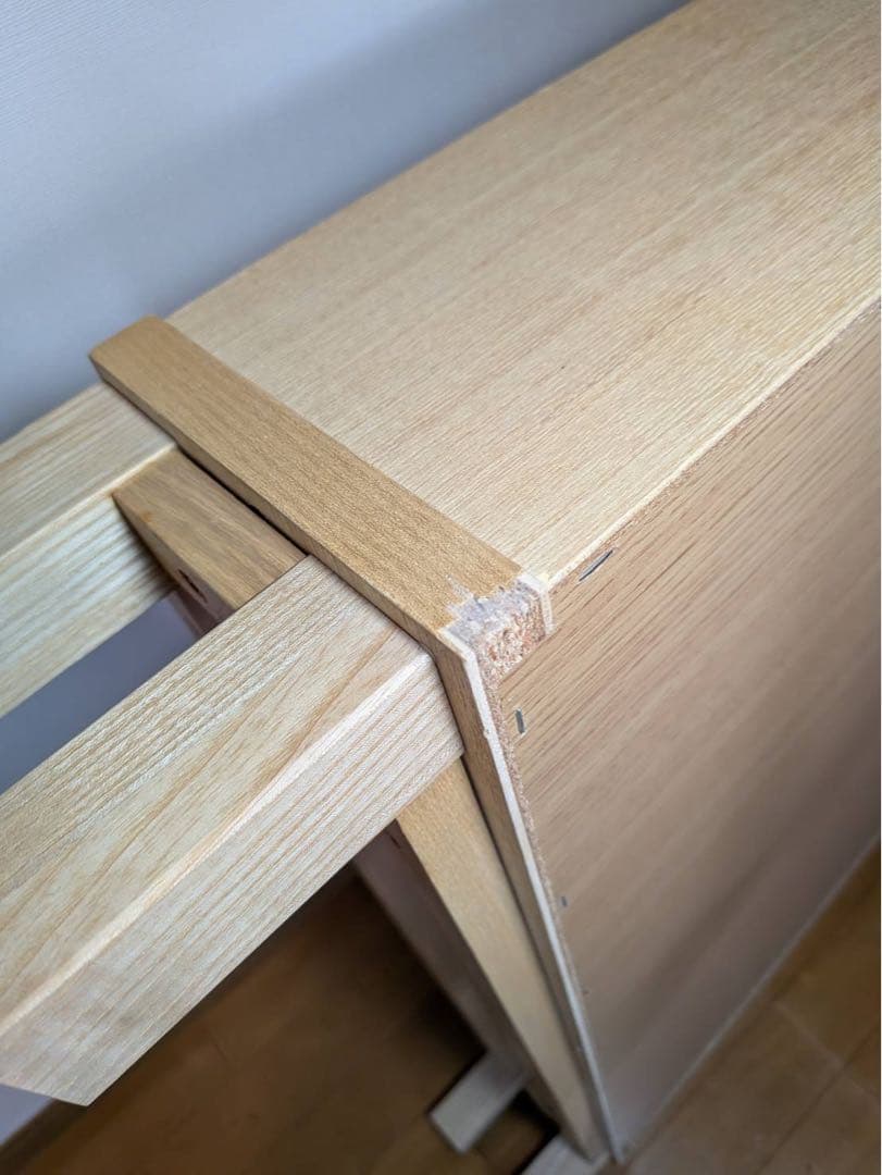 ■送料込■無印良品 木製薄型ラック ワイド小 奥行14cm 本棚 棚