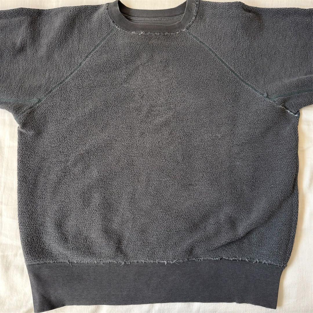 60s Wisconsin ヴィンテージスウェット ブラック カラーフロッキー