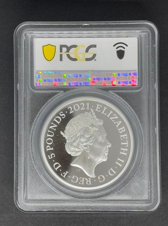 【準最高鑑定】2021年 ロイヤルミント ゴシック クラウン 銀貨 ゴチック