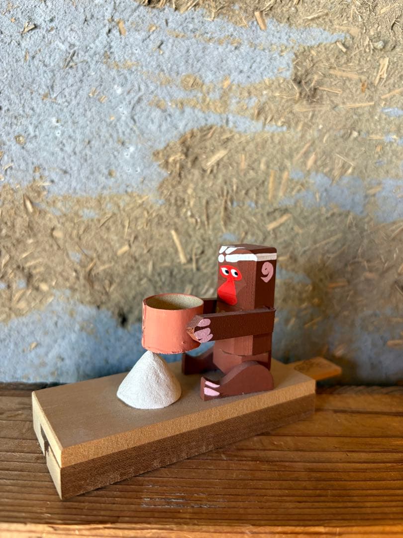 廃絶希少！奈良井宿藤屋土産物店 中西康二【からくり人形 ふるい猿】郷土玩具