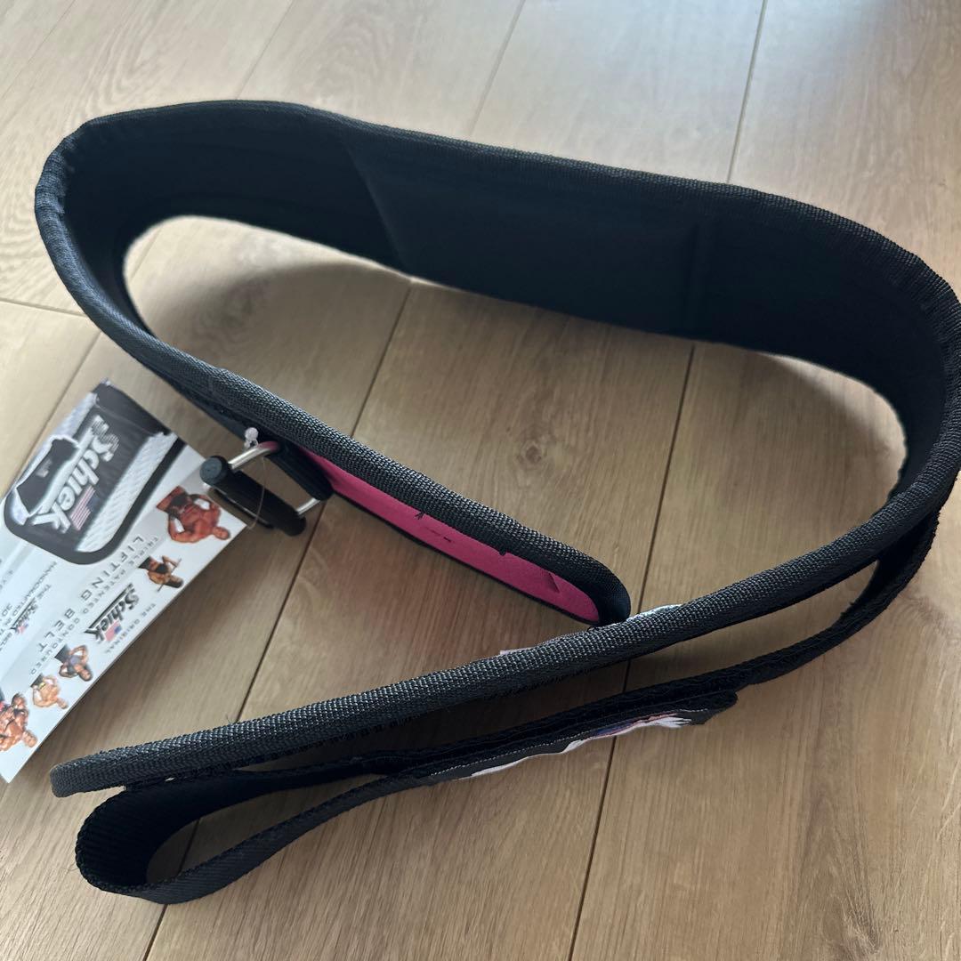 schiek トレーニング・パワーベルト ピンク/黒(M)