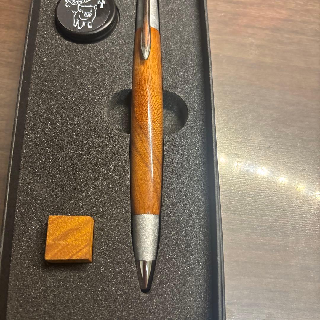 屋久杉斑紋金具シャーペン真鍮