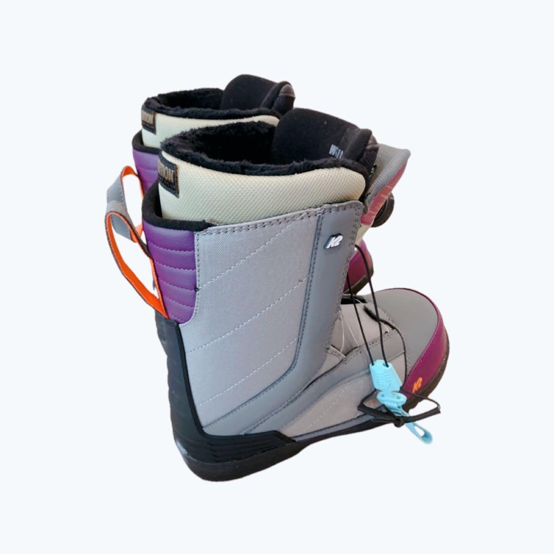 極美品　K2 HAVEN スノーボードブーツ 女性用 グレー/パープル　25cm