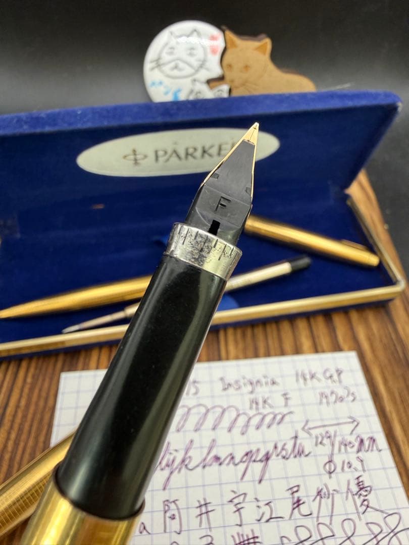 PARKER 万年筆 75 insignia ボールペンセット 14K G.P